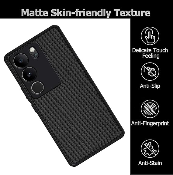 Black Niukin Silicone Case for Vivo V29 5G