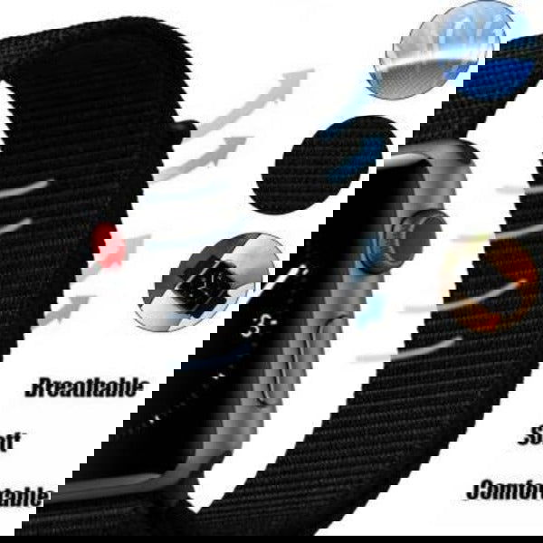 Black Nylon Strap For Apple Watch Series 1 (38mm/40mm/41mm)