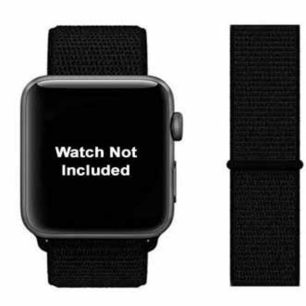 Black Nylon Strap For Apple Watch Series 5 (42mm/44mm/45mm/46mm/49mm)