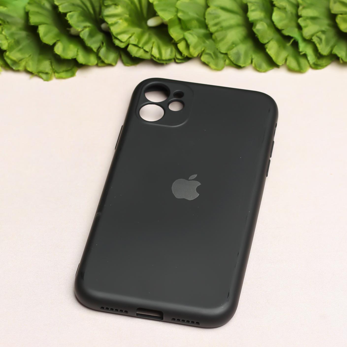 Black Original Camera Safe Silicone case for Apple iphone 11