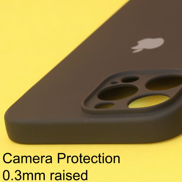 Black Original Camera Safe Silicone case for Apple iphone 14 Pro Max