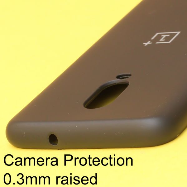 Black Original Camera Safe Silicone case for Oneplus 7