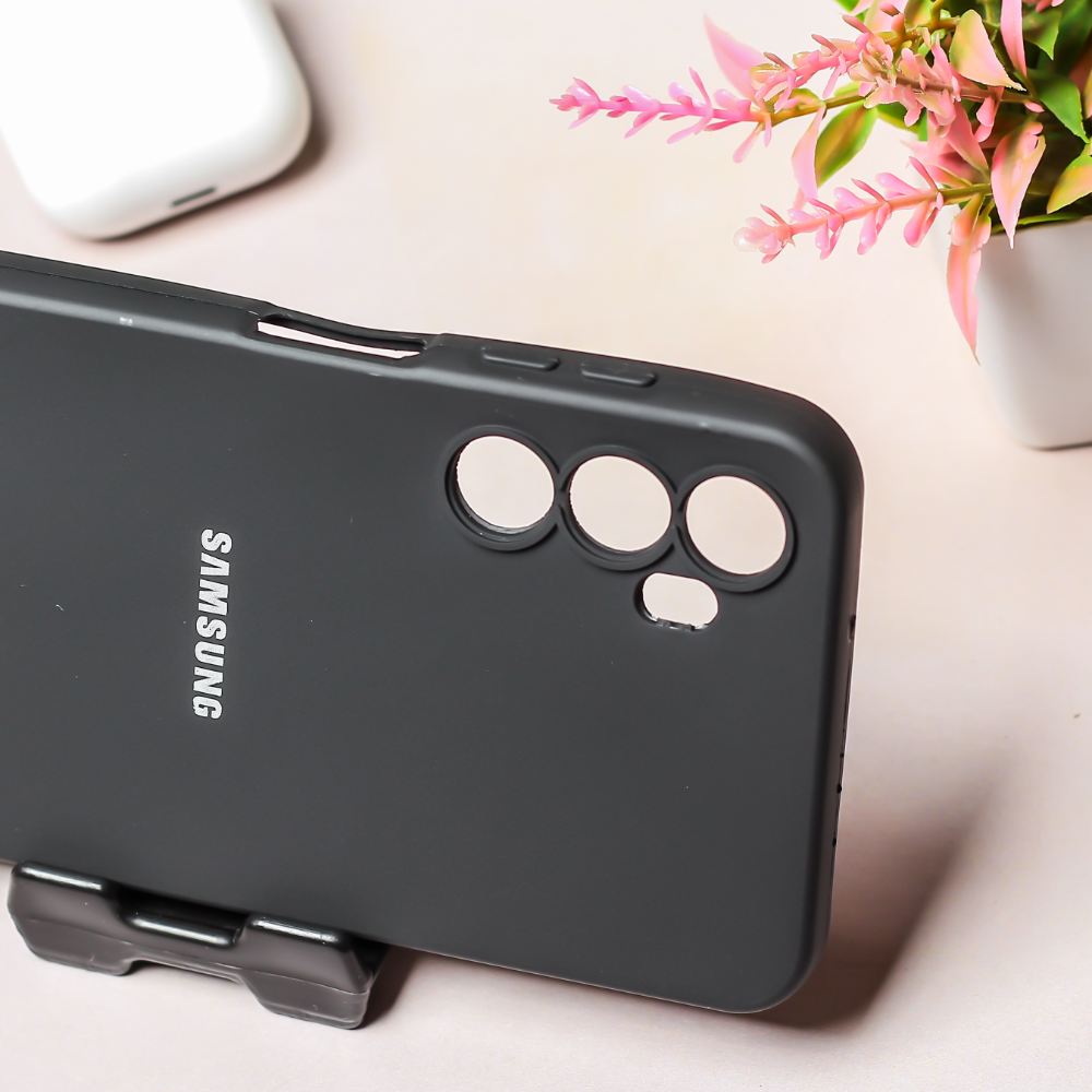 Black Original Camera Safe Silicone case for Samsung A35