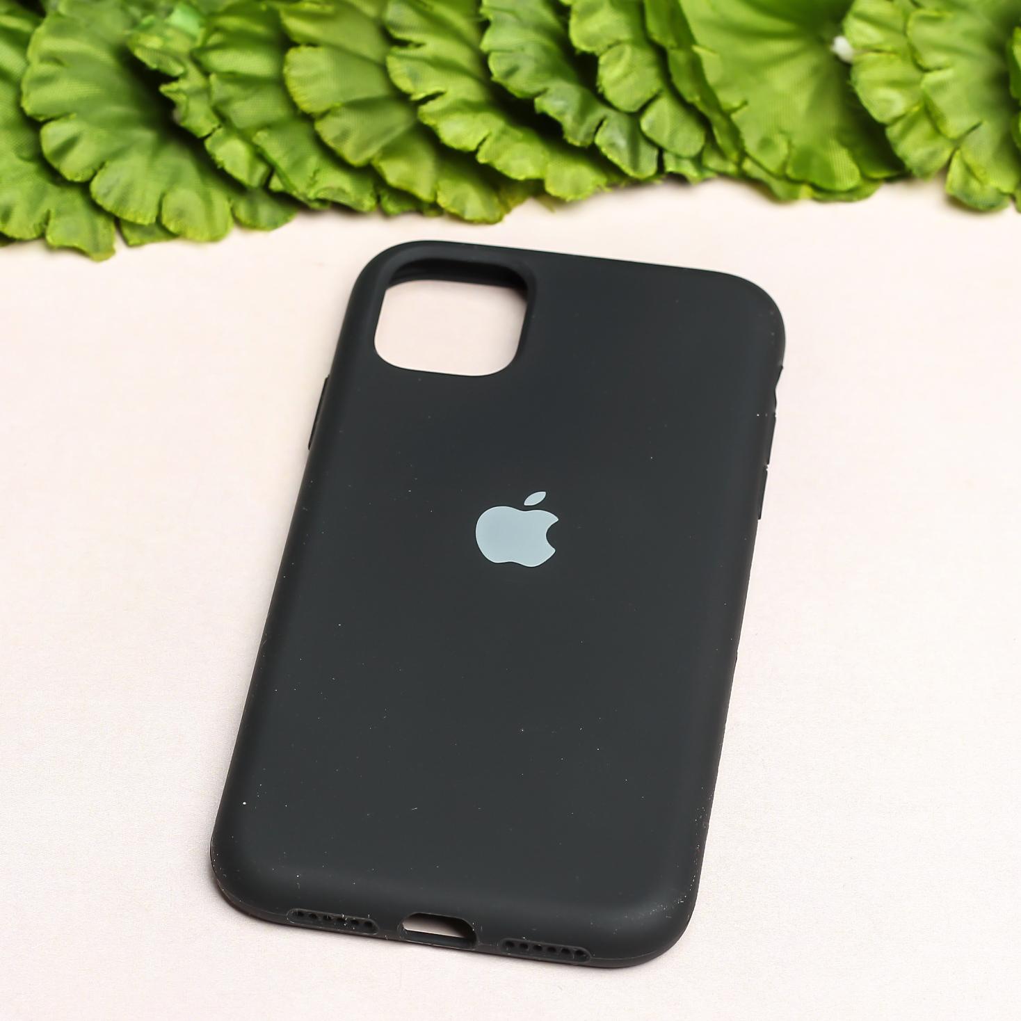Black Original Silicone case for Apple iphone 11