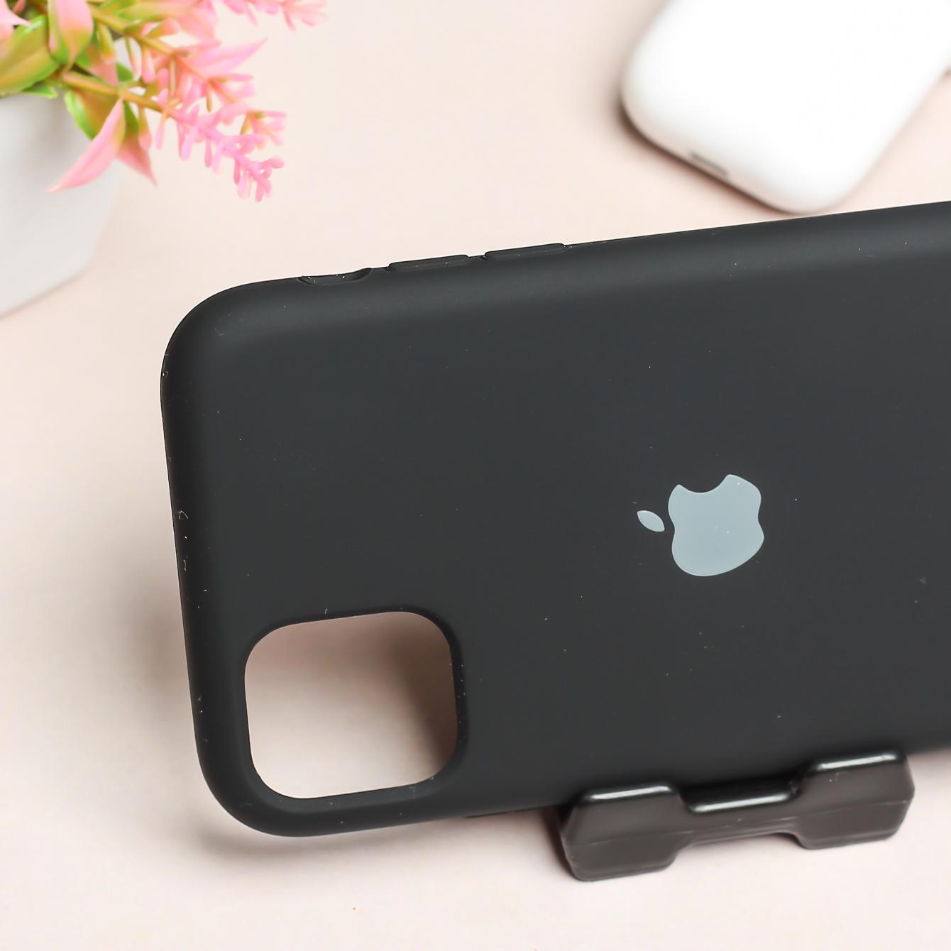Black Original Silicone case for Apple iphone 11