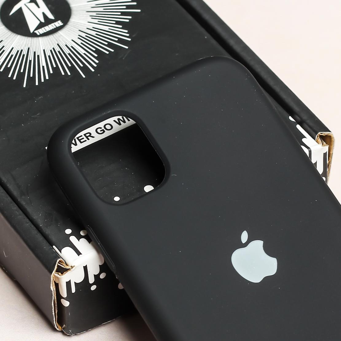 Black Original Silicone case for Apple iphone 11