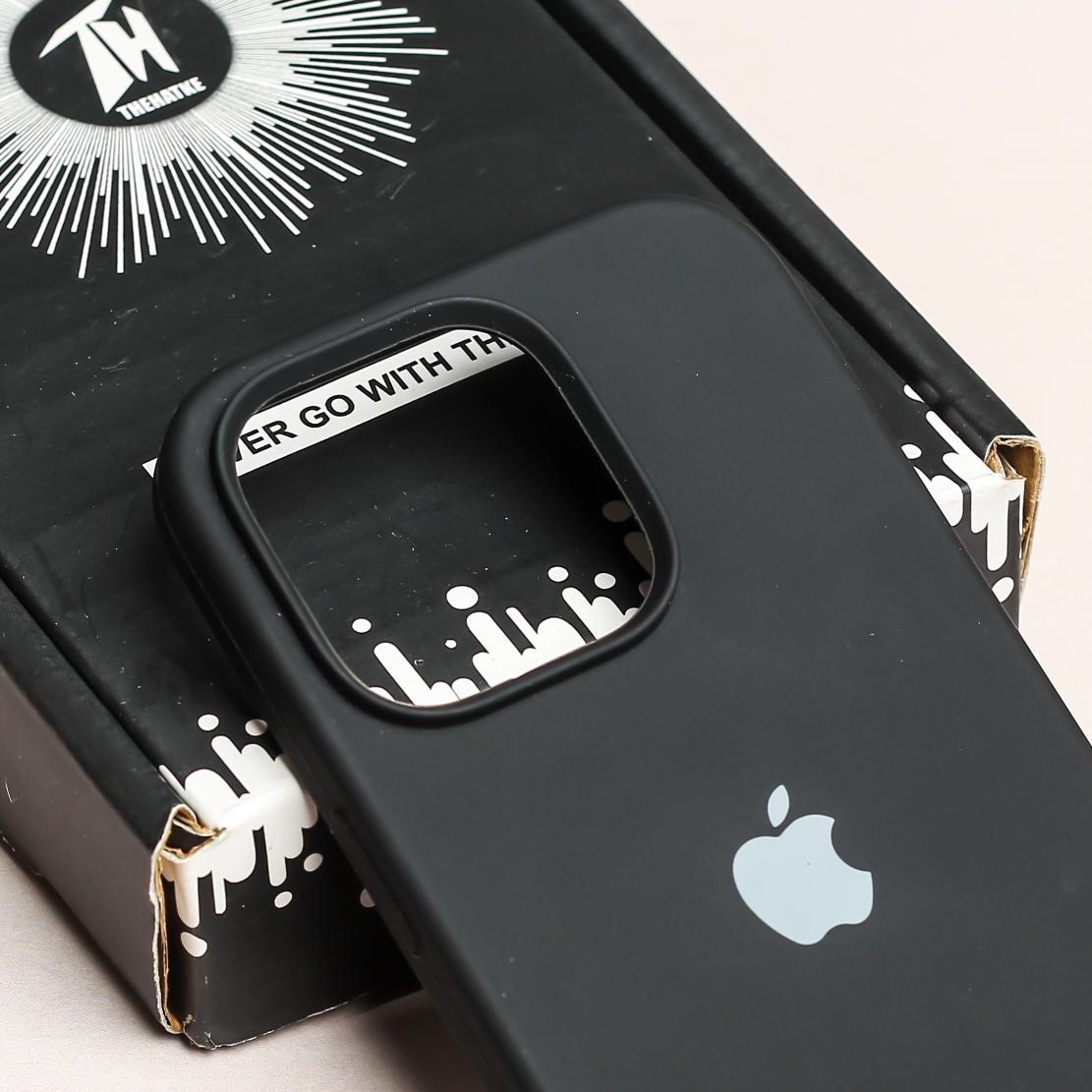 Black Original Silicone case for Apple iphone 11 Pro