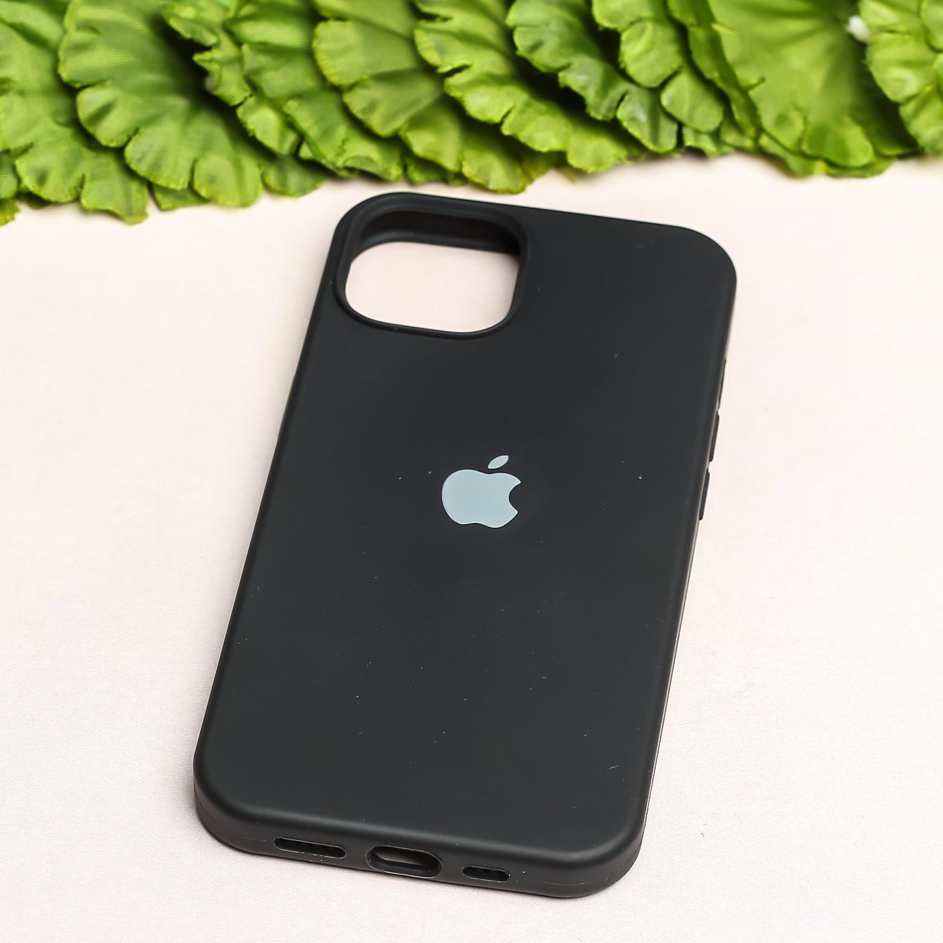 Black Original Silicone case for Apple iphone 15 Plus