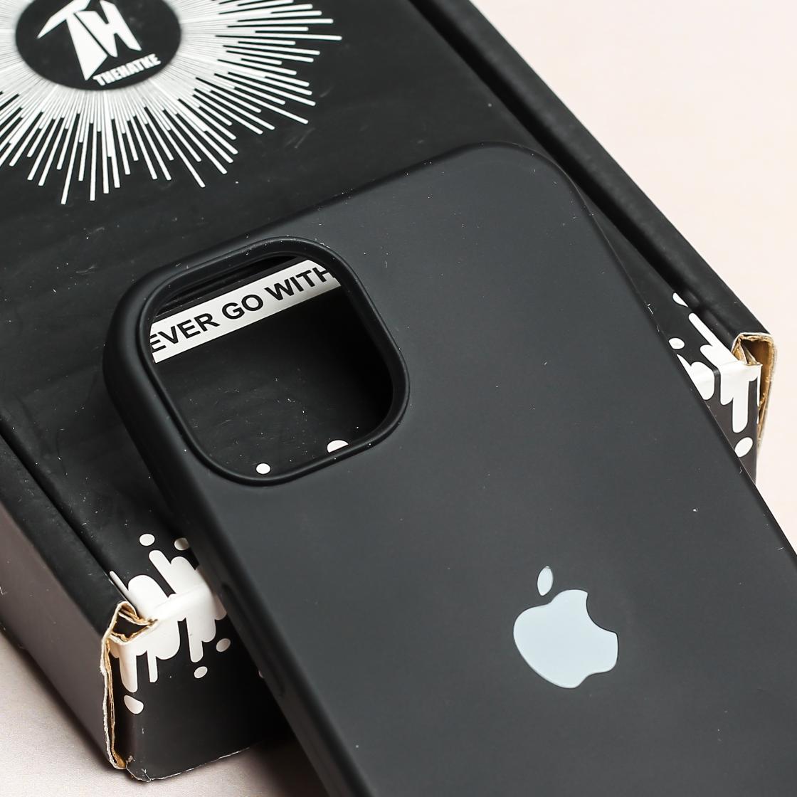 Black Original Silicone case for Apple iphone 15 Plus