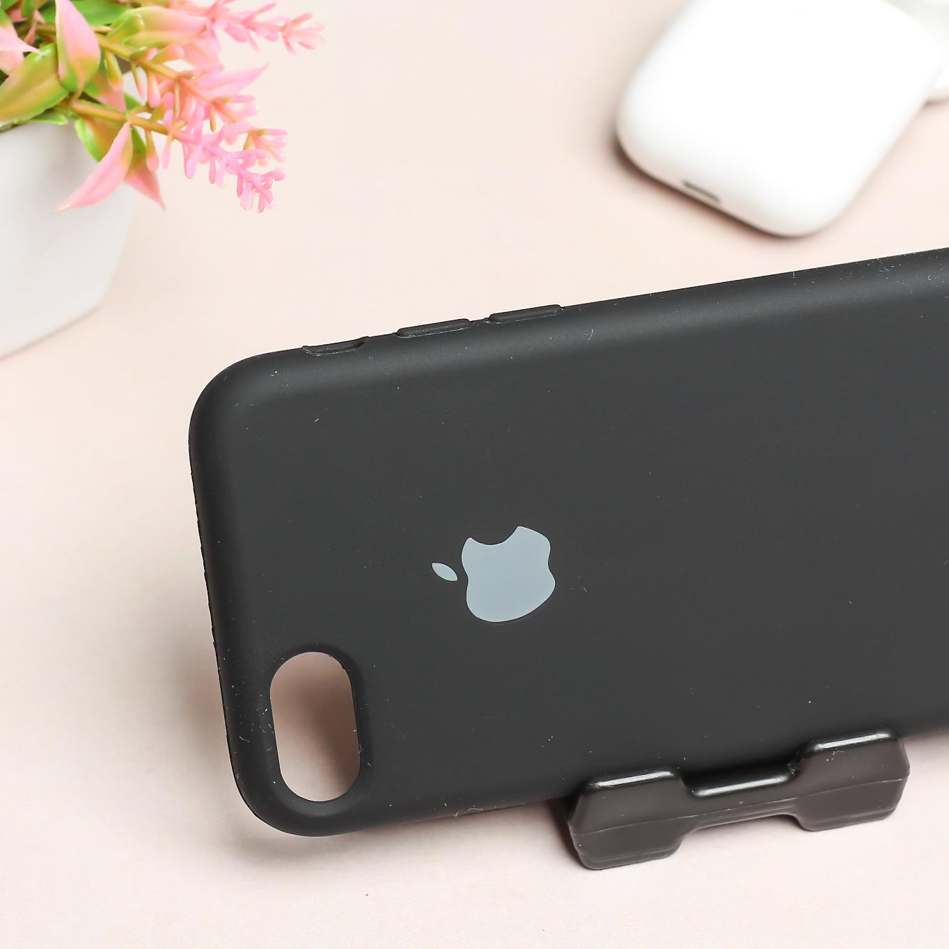 Black Original Silicone case for Apple iphone 8