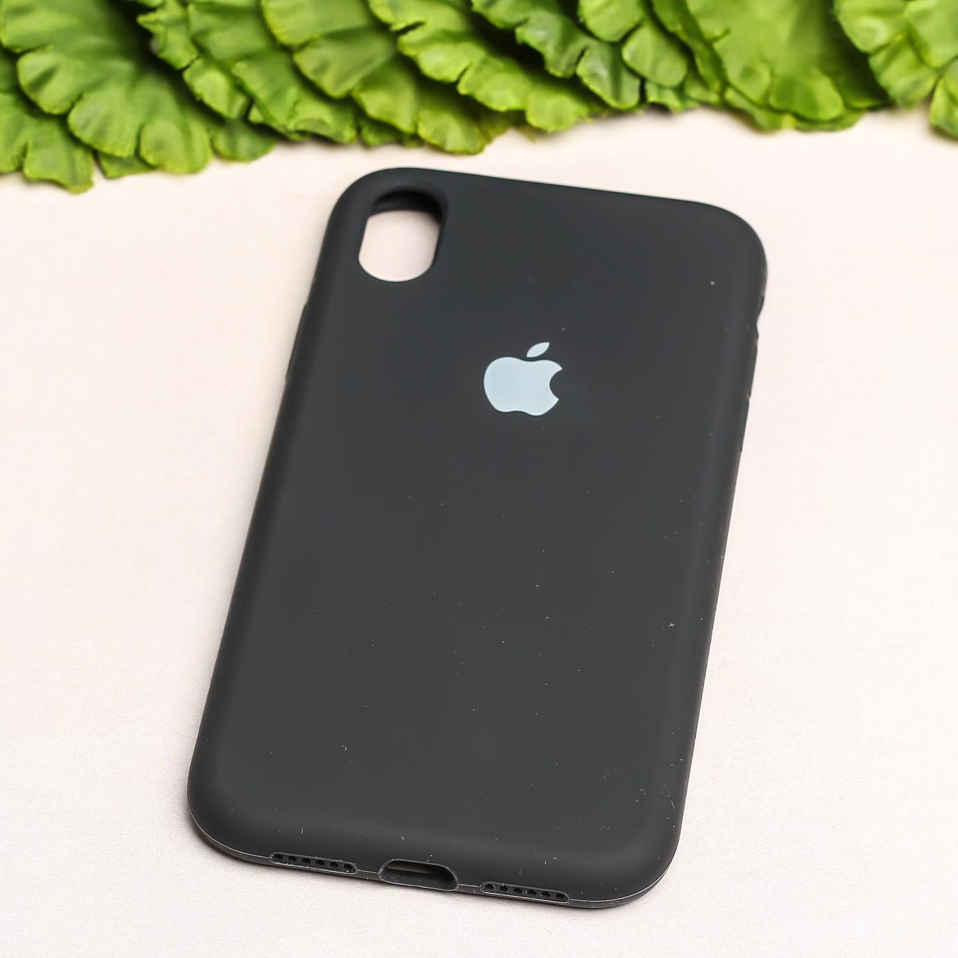 Black Original Silicone case for Apple iphone XR