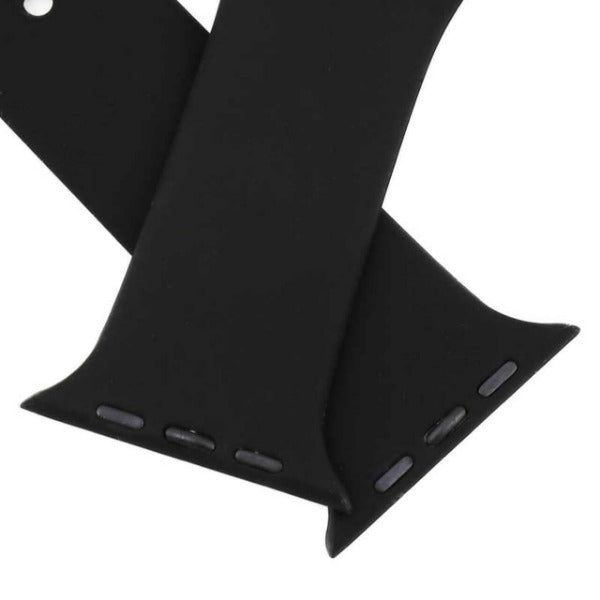 Black Plain Silicone Strap For Watch Series 8 (42mm/44mm/45mm/46mm/49mm)