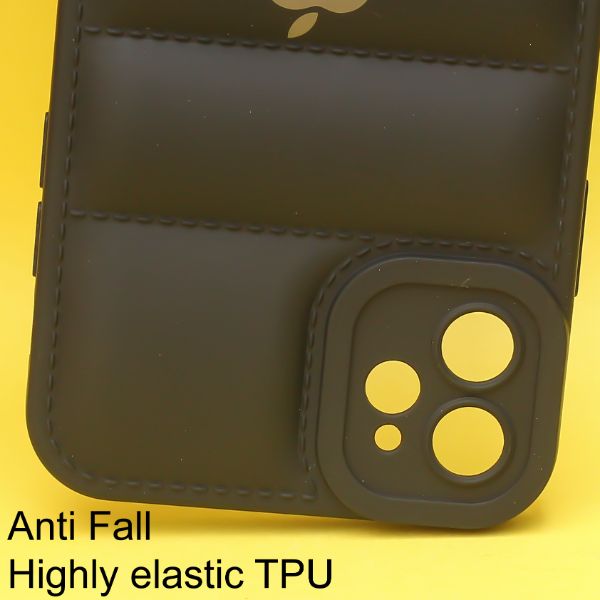 Black Puffon silicone case for Apple iPhone 12