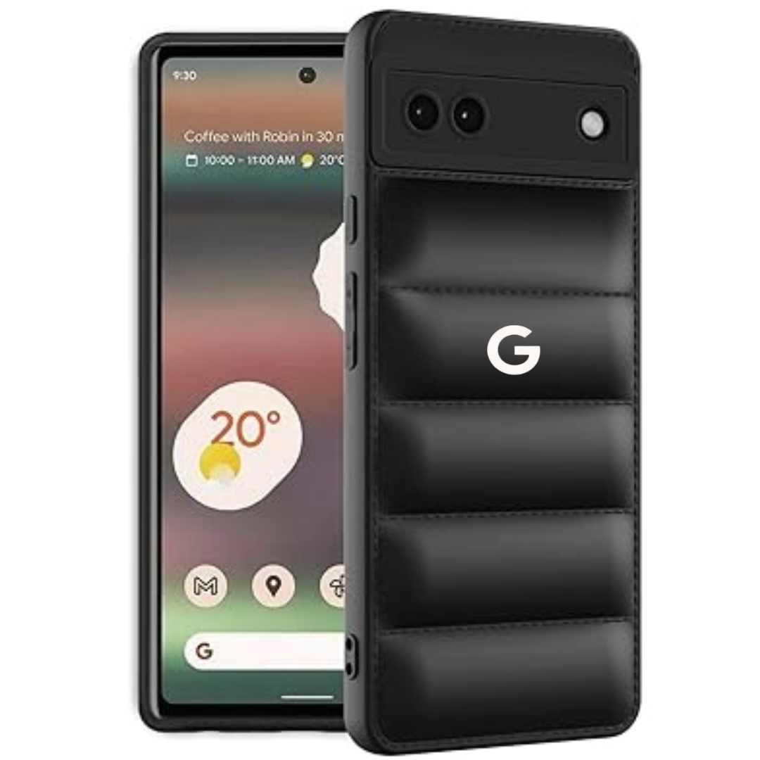 Black Puffon silicone case for Google Pixel 6A