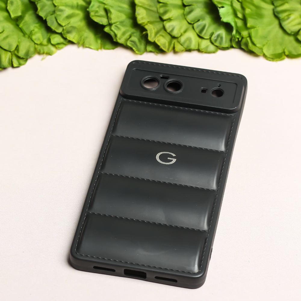 Black Puffon silicone case for Google Pixel 7