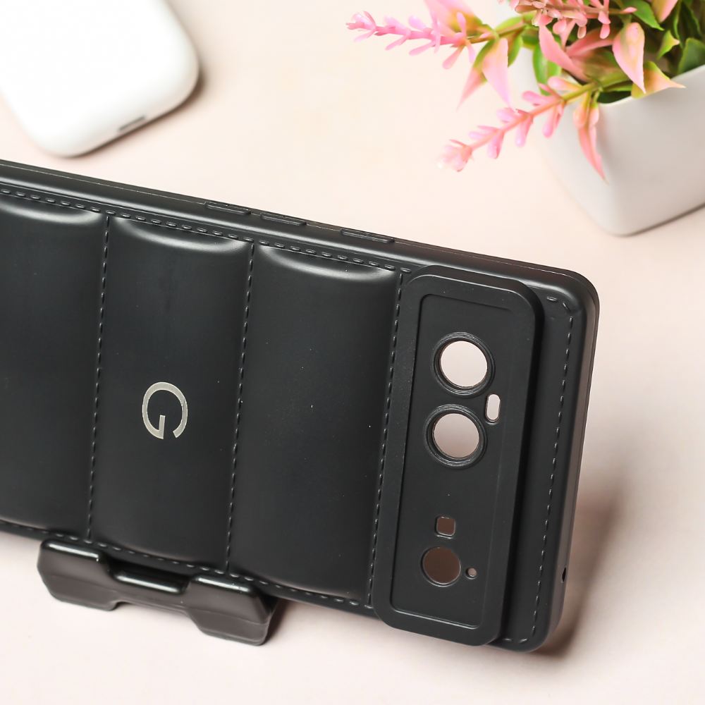 Black Puffon silicone case for Google Pixel 7