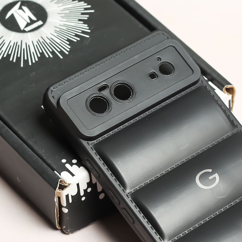 Black Puffon silicone case for Google Pixel 7