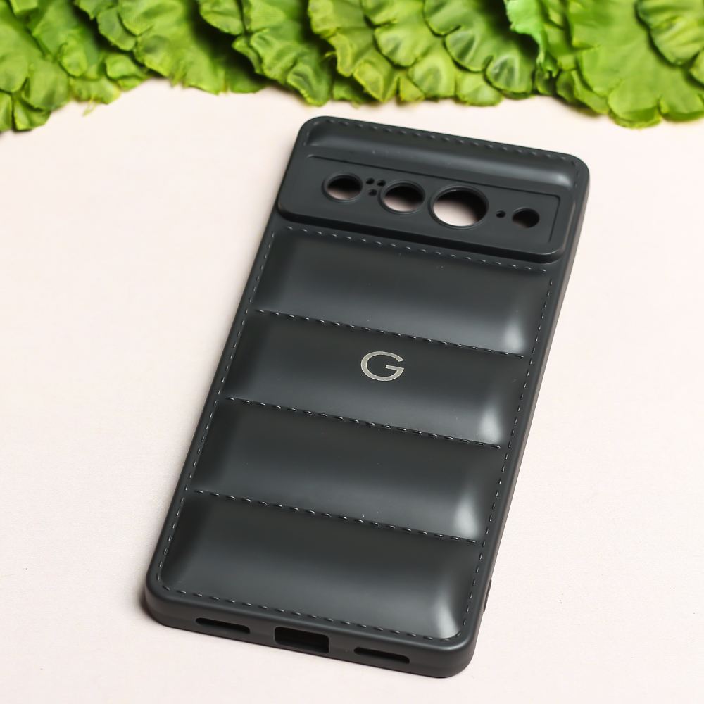 Black Puffon silicone case for Google Pixel 7 Pro