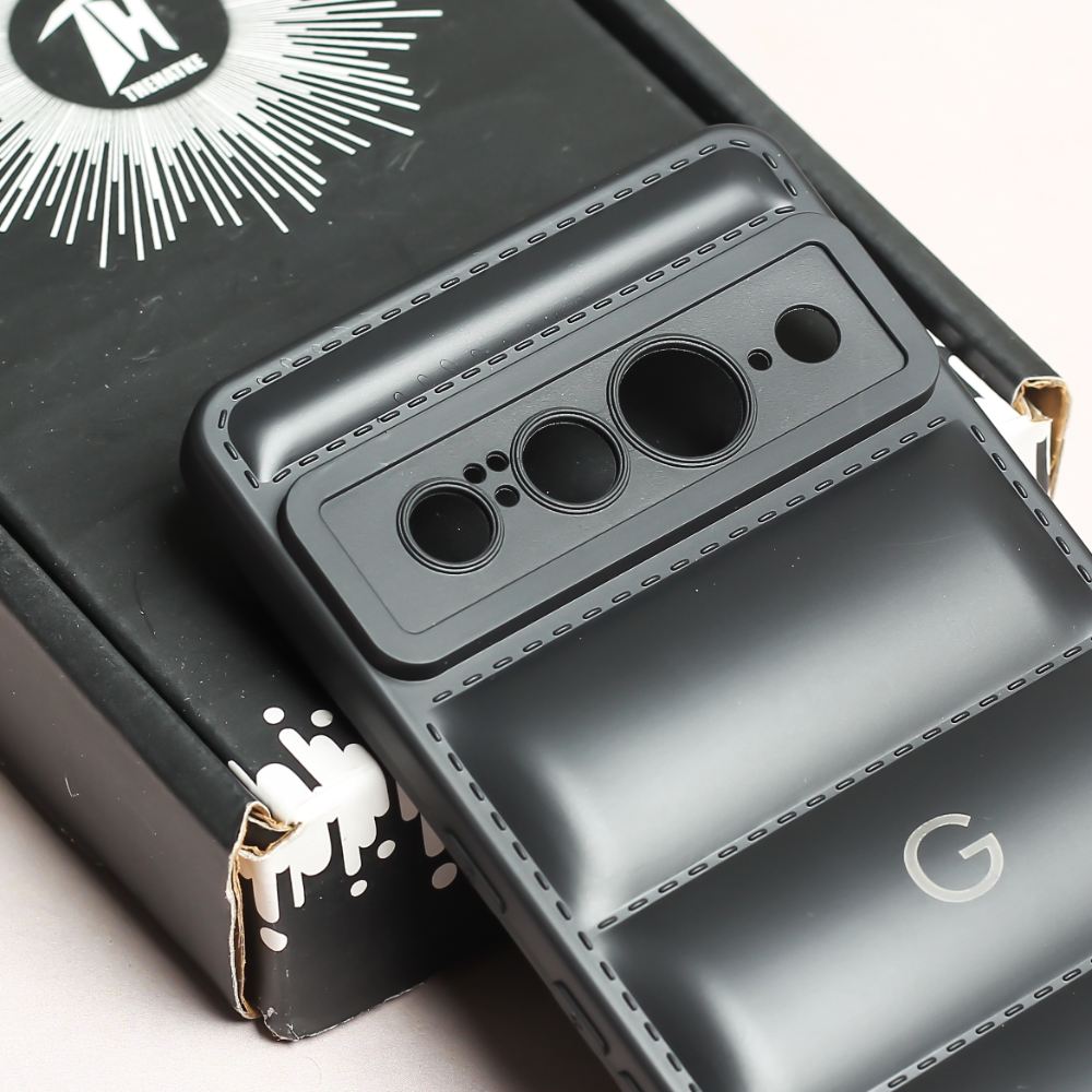 Black Puffon silicone case for Google Pixel 7 Pro