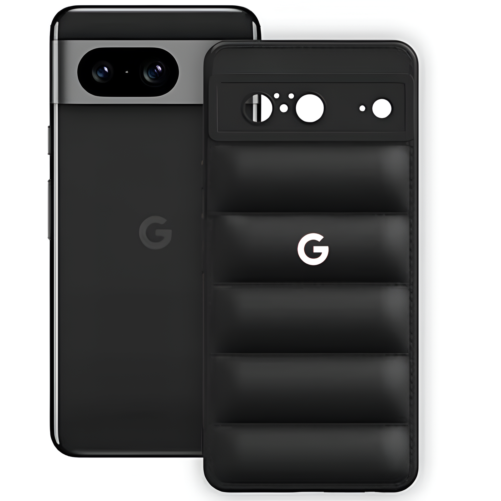 Black Puffon silicone case for Google Pixel 8