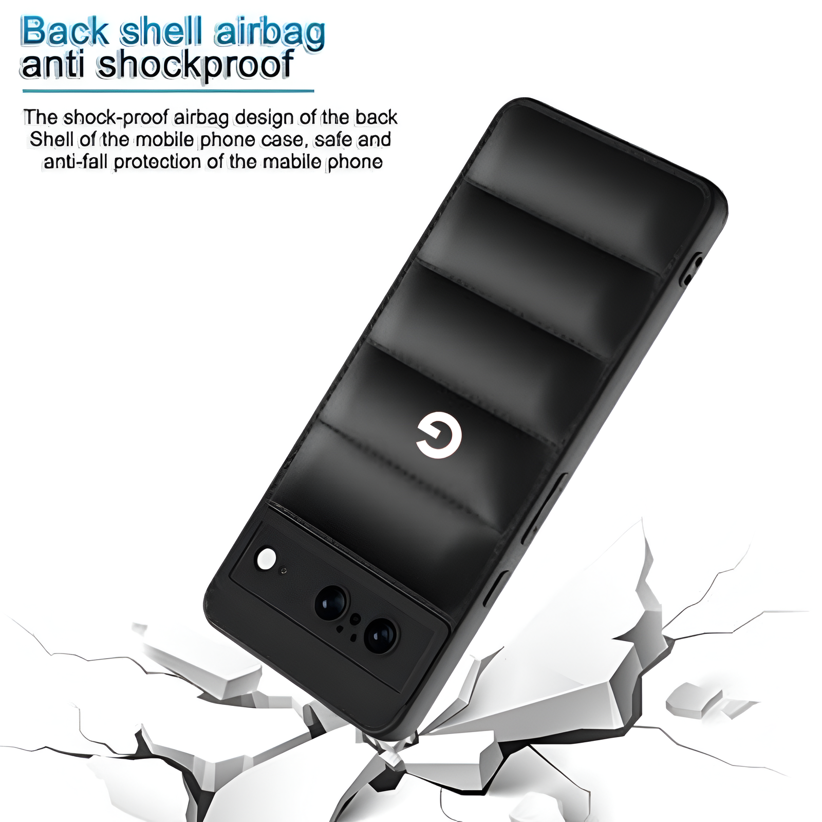 Black Puffon silicone case for Google Pixel 8