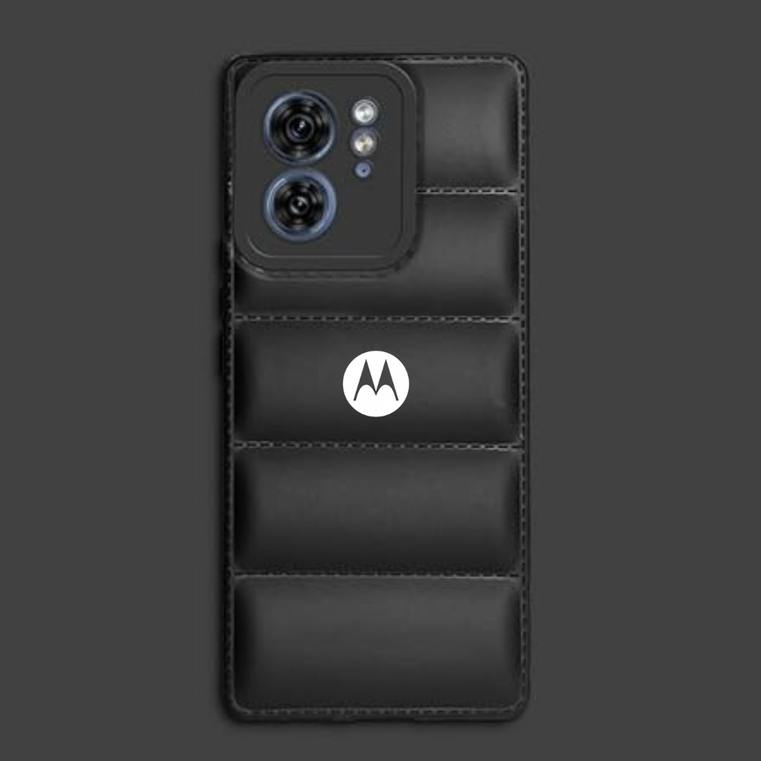 Black Puffon silicone case for Motorola Edge 40