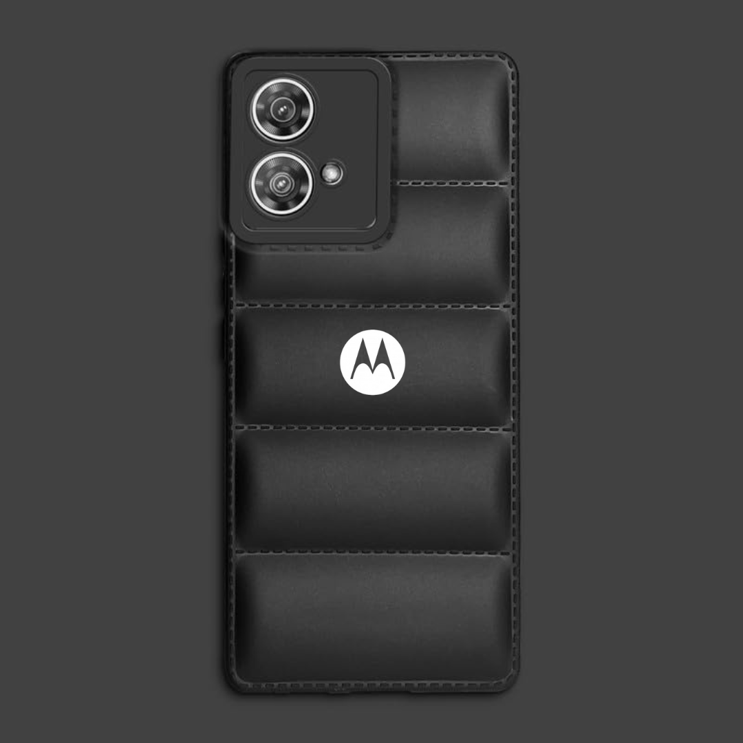 Black Puffon silicone case for Motorola Edge 40 Neo