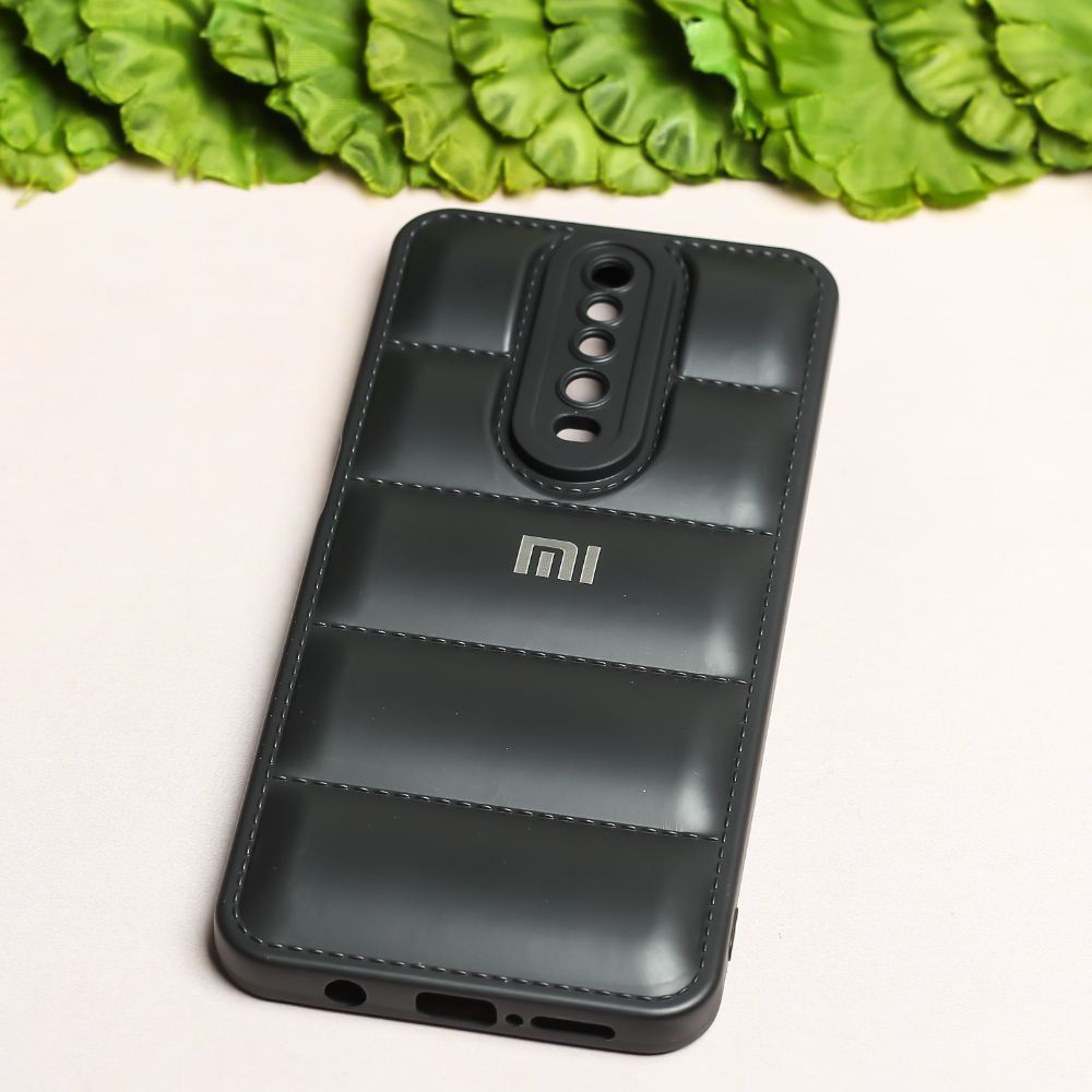 Black Puffon silicone case for Poco X2