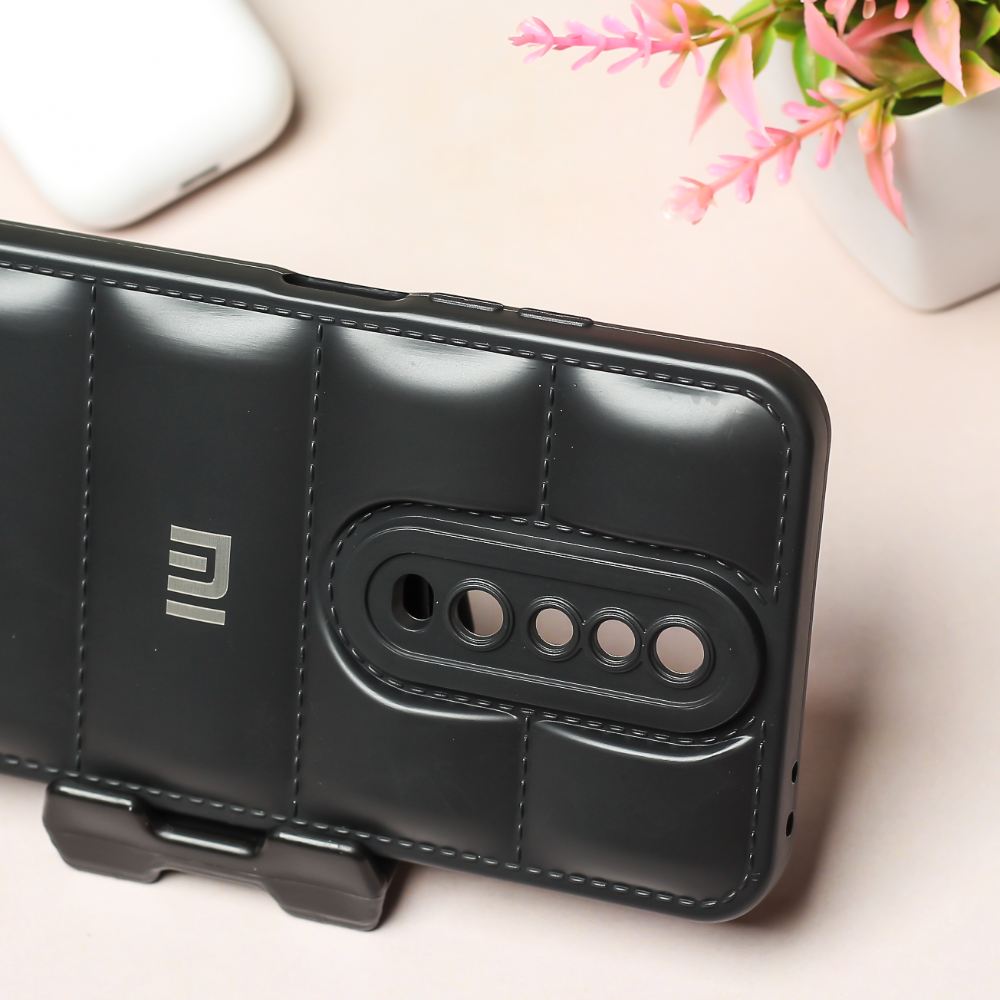 Black Puffon silicone case for Poco X2