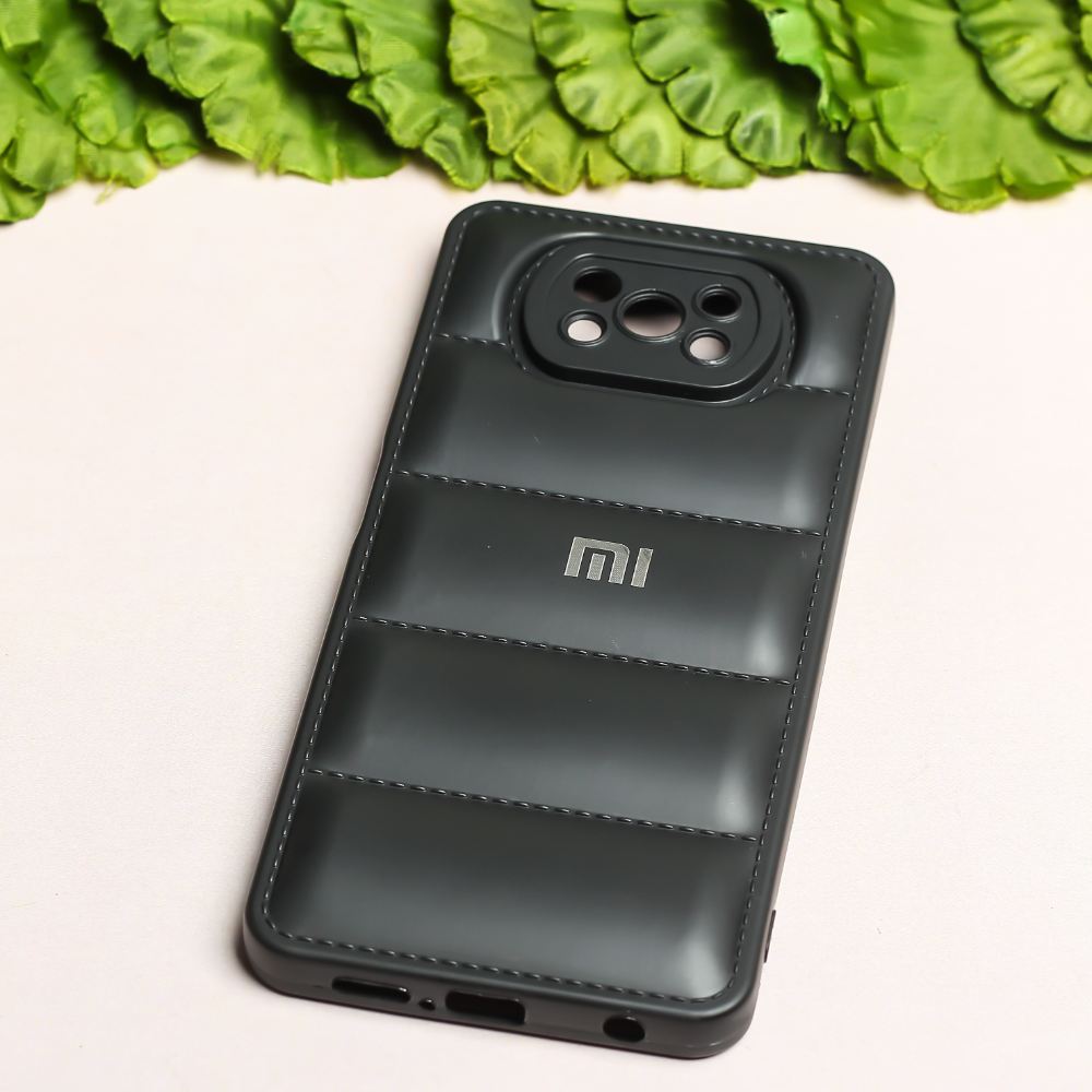 Black Puffon silicone case for Poco X3 Pro