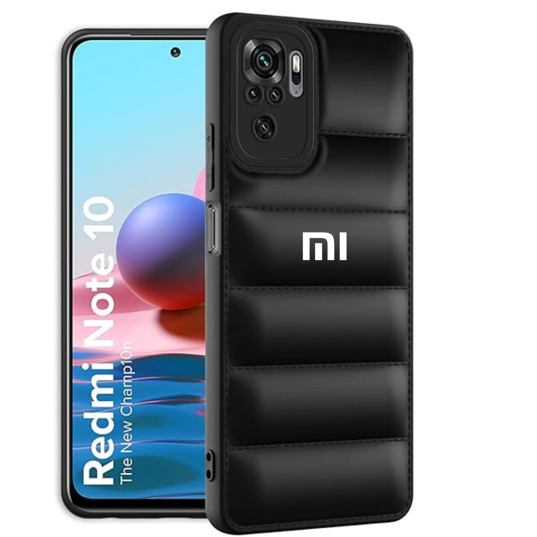 Black Puffon silicone case for Redmi Note 10 4g