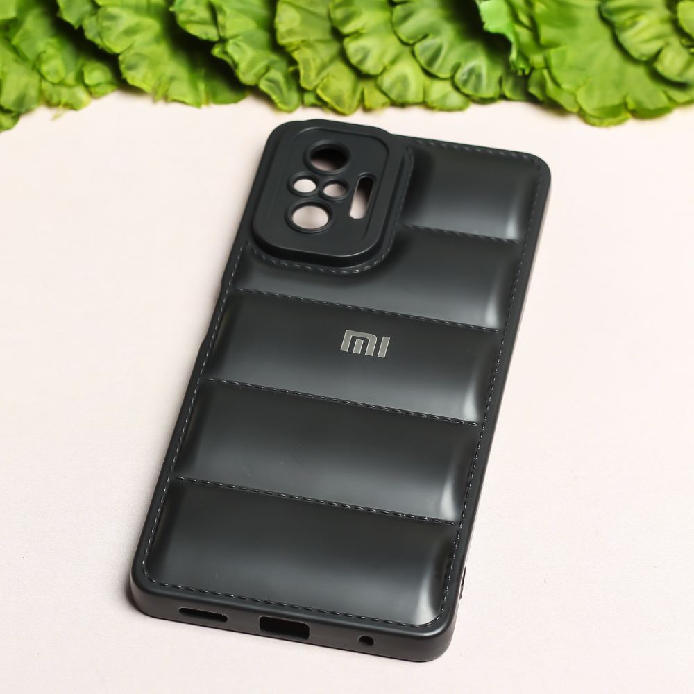 Black Puffon silicone case for Redmi Note 10 Pro