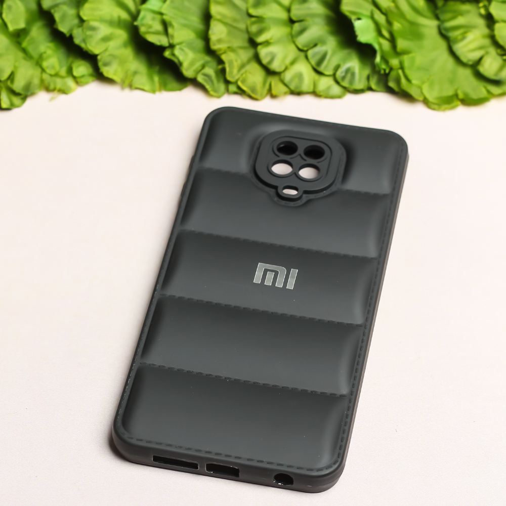 Black Puffon silicone case for Redmi Note 9 Pro