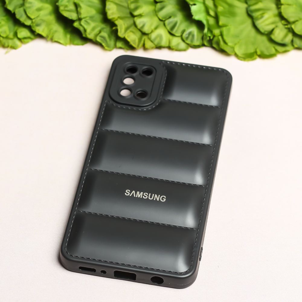 Black Puffon silicone case for Samsung A31