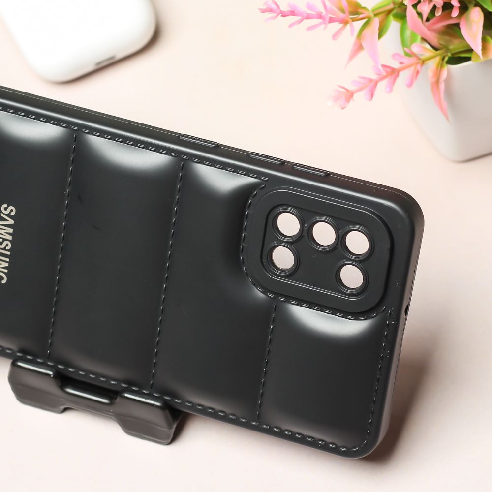 Black Puffon silicone case for Samsung A31