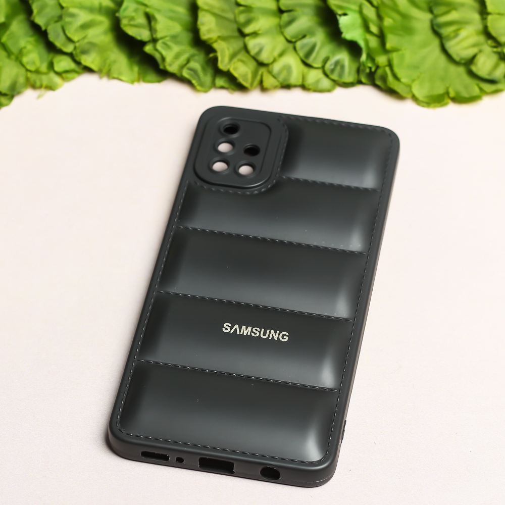 Black Puffon silicone case for Samsung A51