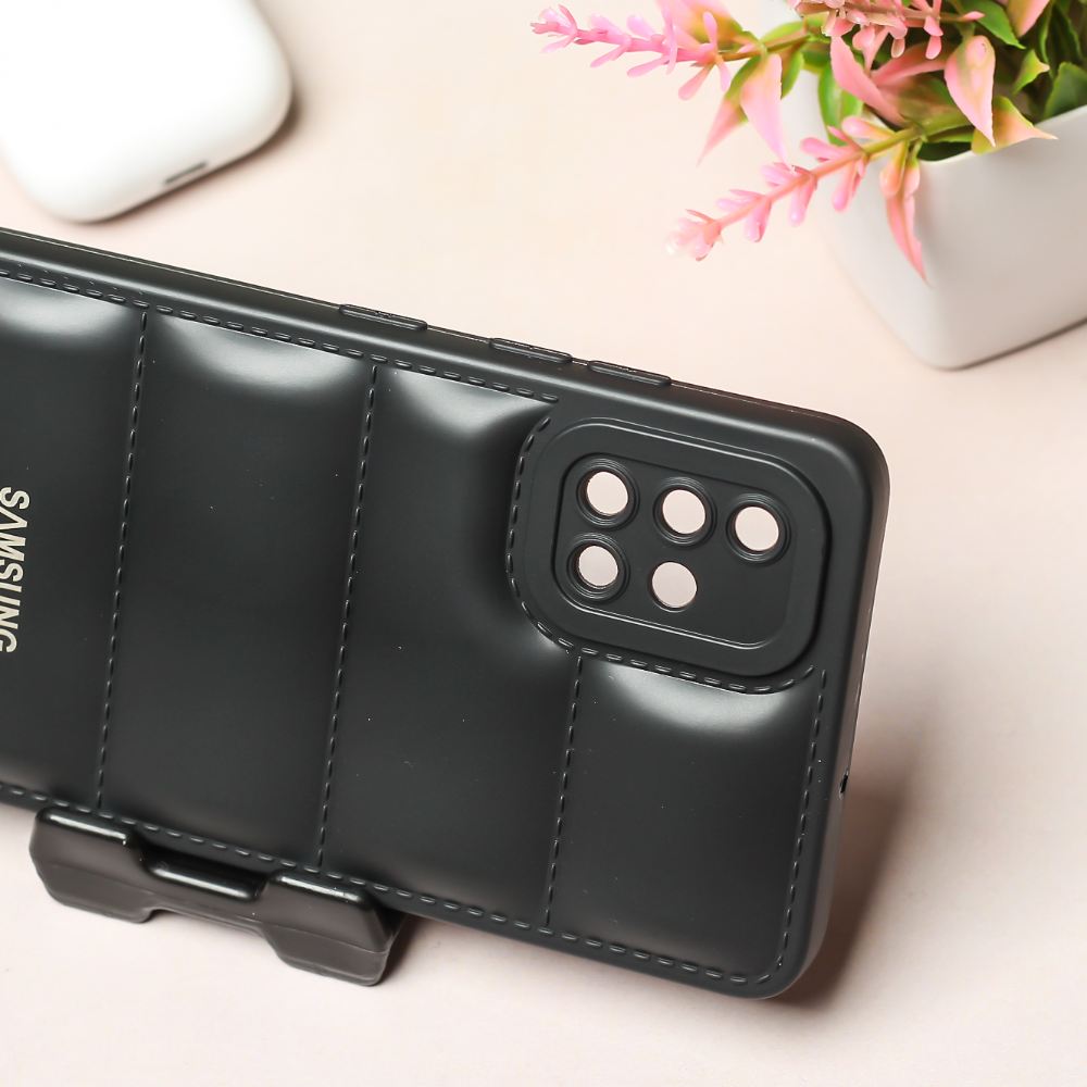 Black Puffon silicone case for Samsung A51