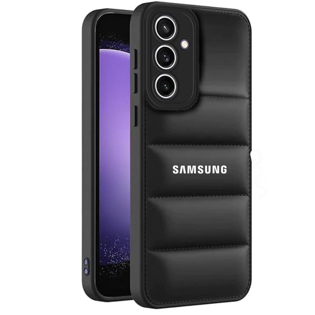 Black Puffon silicone case for Samsung S24 5G