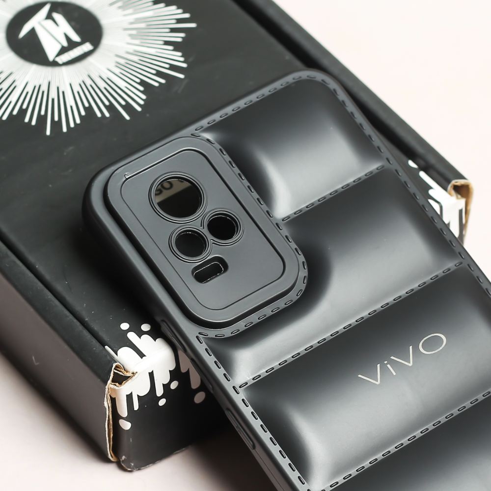 Black Puffon silicone case for Vivo V20