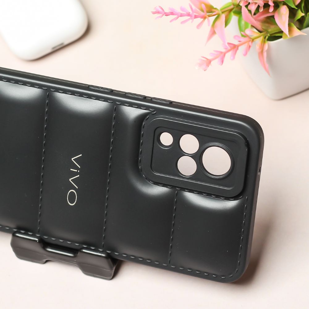 Black Puffon silicone case for Vivo V21
