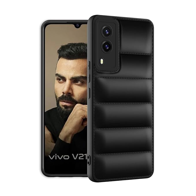 Black Puffon silicone case for Vivo V21e 5G