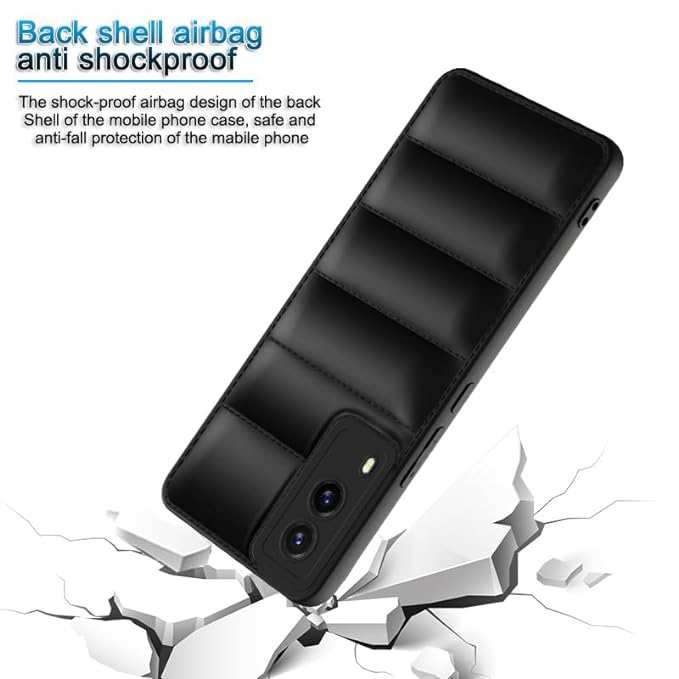 Black Puffon silicone case for Vivo V21e 5G