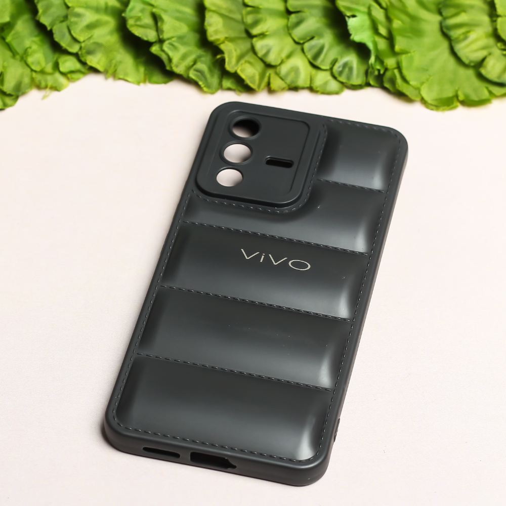 Black Puffon silicone case for Vivo V23