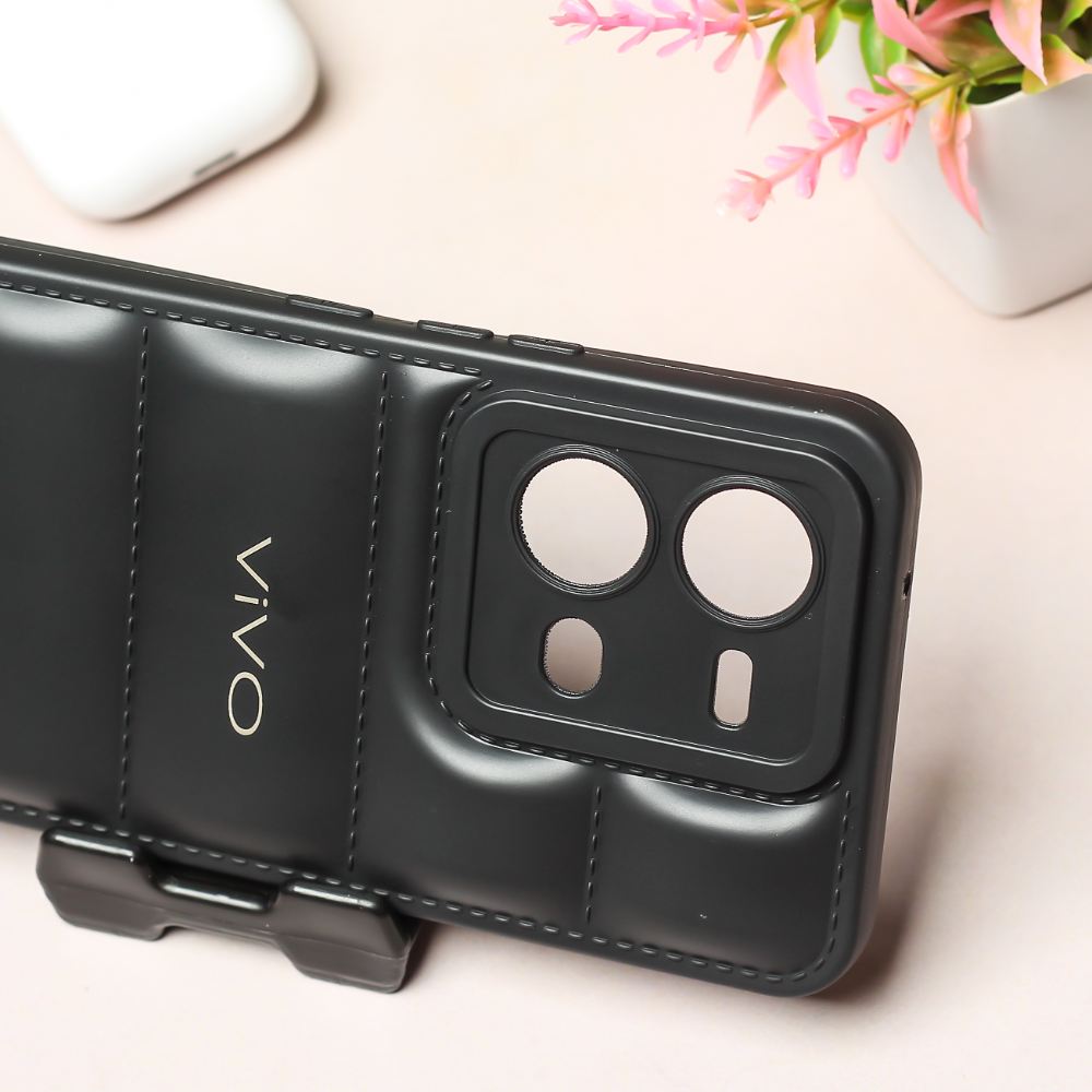 Black Puffon silicone case for Vivo V25