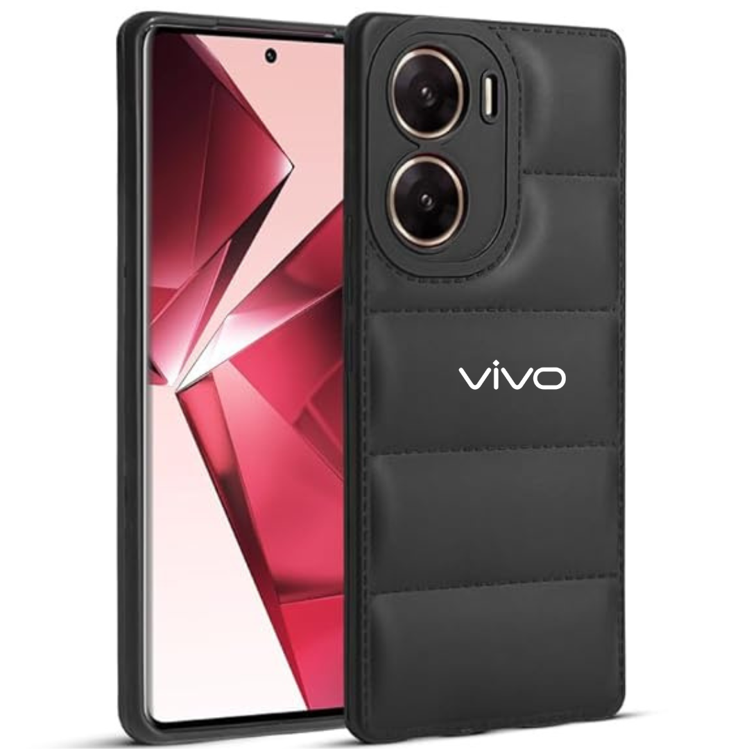Black Puffon silicone case for Vivo V29E 5G