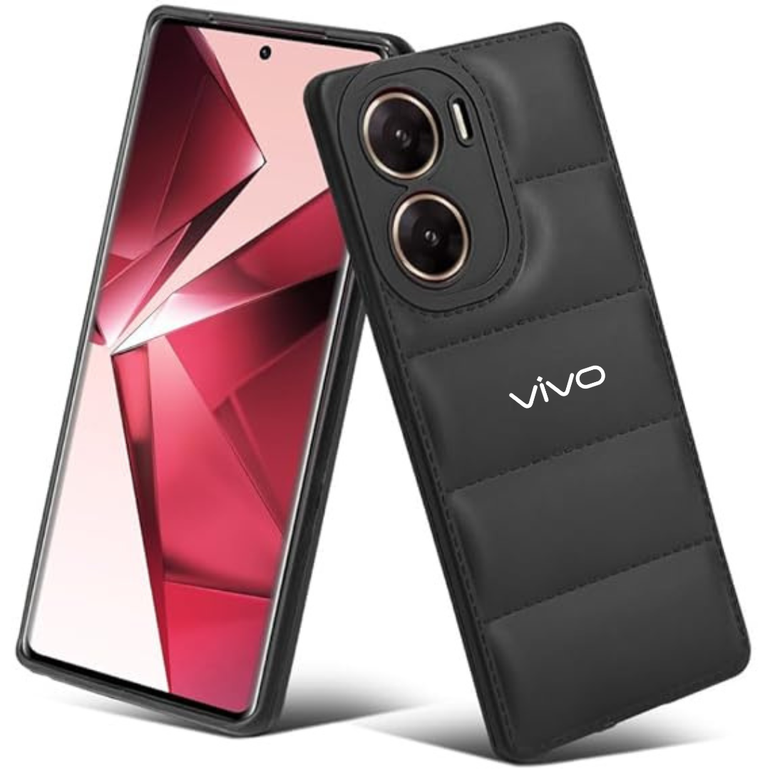 Black Puffon silicone case for Vivo V29E 5G