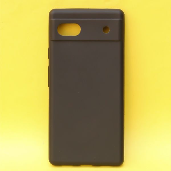 Black Silicon Case for Google Pixel 6A