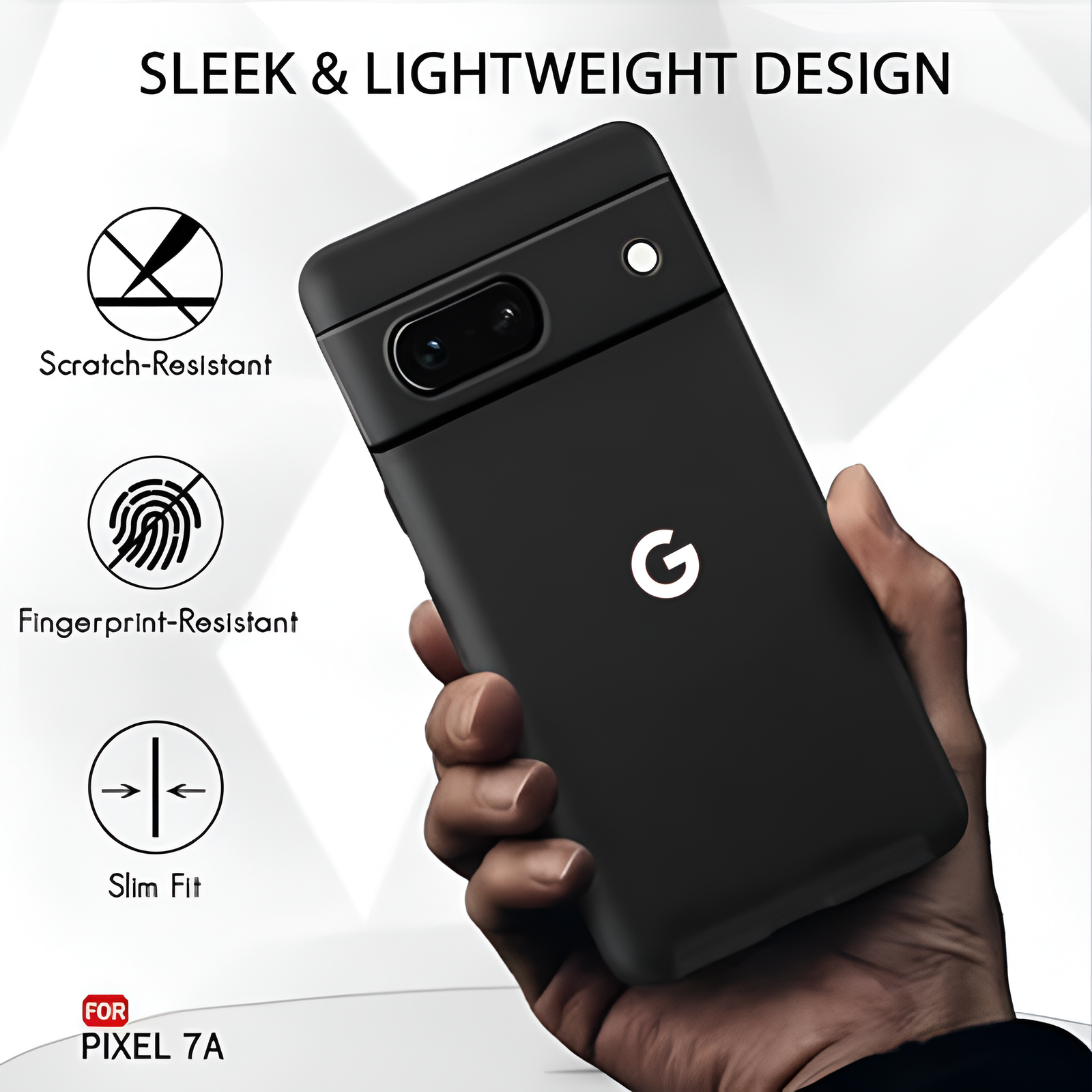 Black Silicone Case for Google Pixel 7