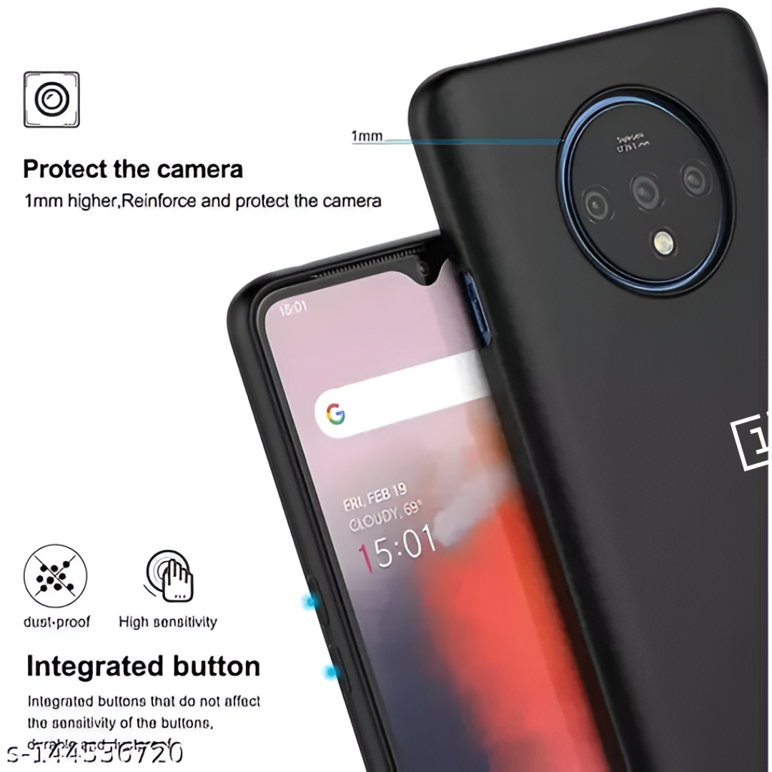 Black Silicone Case for Oneplus 7t