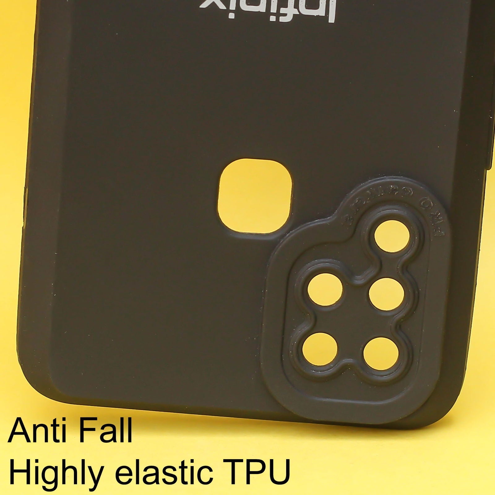 Black Spazy Silicone Case for Infinix Hot 10s